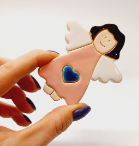 magnes na lodówkę Aniołek handmade