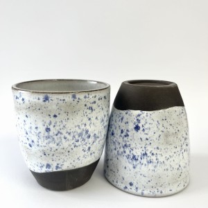 Set of 2 handmade ceramic cups 260ml PLAMISTE (without handle)