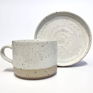 KROPKOWANE – Mug 300ml + Plate Set
