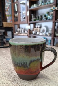 Handmade ceramic mug 400ml, FOREST (1)