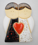 magnes na lodówkę Anioły dwa handmade